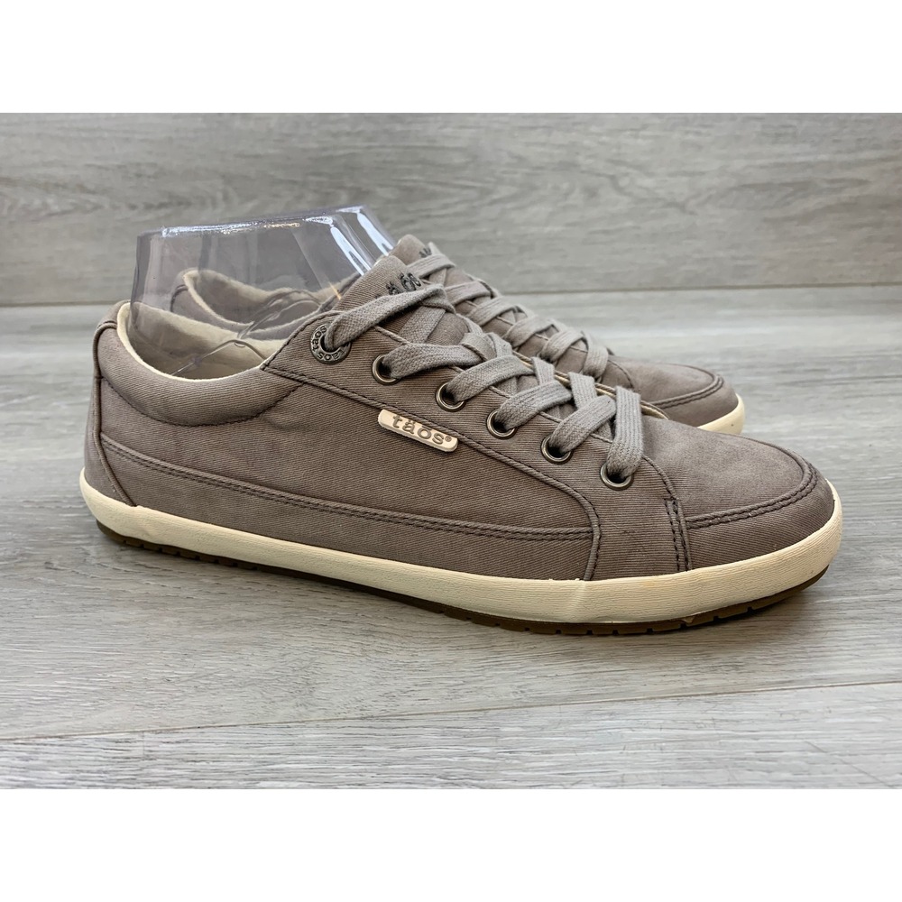 Taos Moc Star 2 Women's Sneakers Taupe Canvas Low Top Lace Up 9 Comfort Shoes